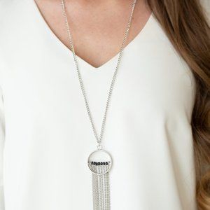 Paparazzi Terra Tassel Black Necklace and Earring Set
